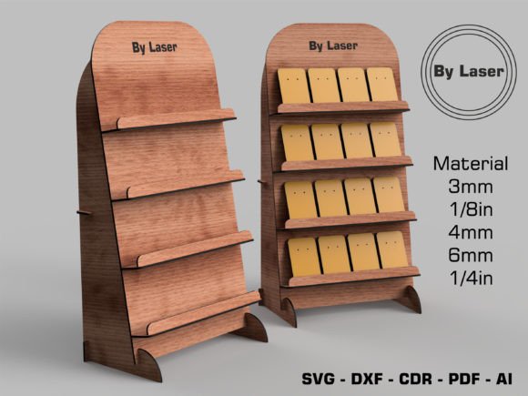 4 Layer Earring Display Laser Cutting Stands Review
