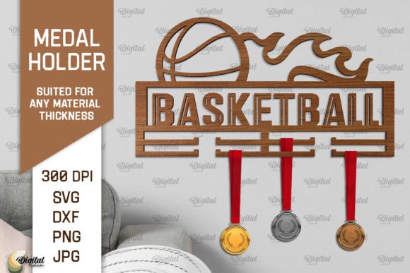 Basketball Medal Display Laser Cut SVG