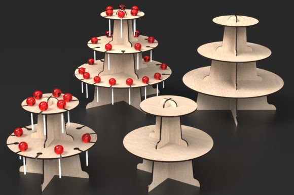 Cupcake Lollipop Stand Laser Cut Svg for Stands