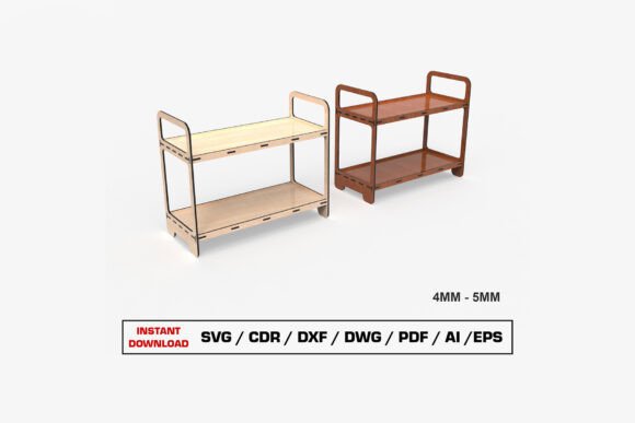 Display Stand Laser Cut File, Shelf for Modern Stands