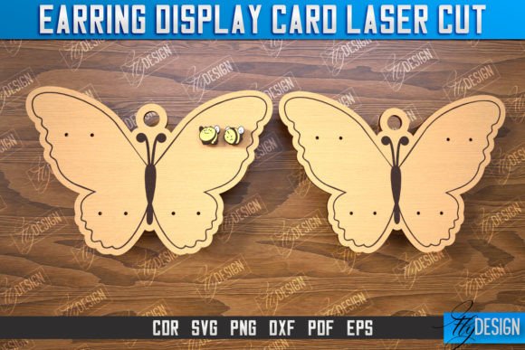 Earring Display Butterfly Shaped CNC: Laser Cutting and Earrings Branding