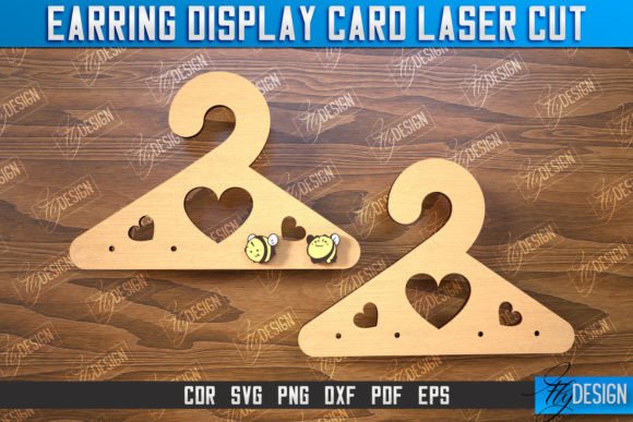 Earring Display Hanger Shaped Display for Laser Cutting and Earrings
