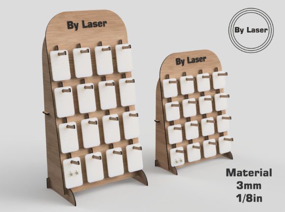 Earring Display Stand, Laser Cut Files for Stands