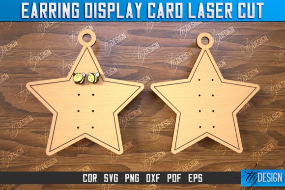 Earring Display Star Shaped Display for Laser Cutting and Earrings