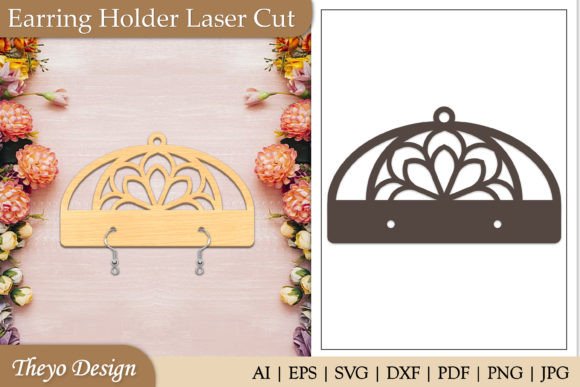 Earrings Holder Display Laser Cut