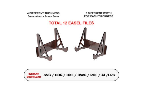 Easel Display Laser Cut File for Modern Stands