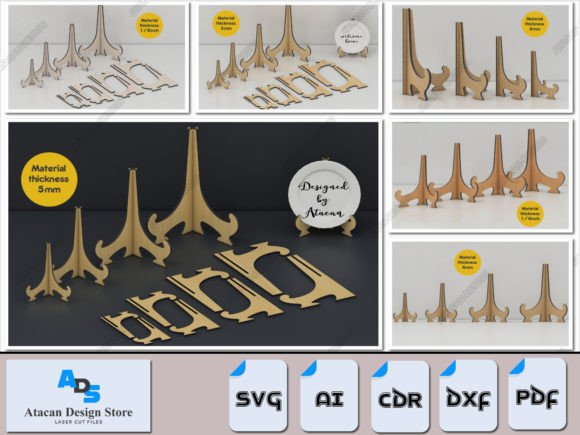 Easel Display Stand Multiple Sizes Mater for Laser Cutting Stands