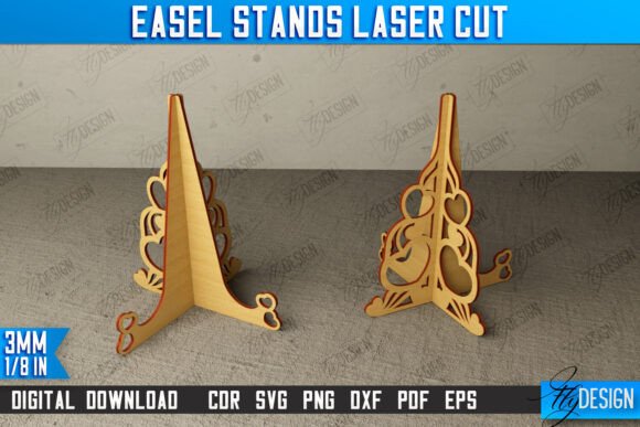 Easel Stands Art Plate Photo Display for Laser Cutting Stands