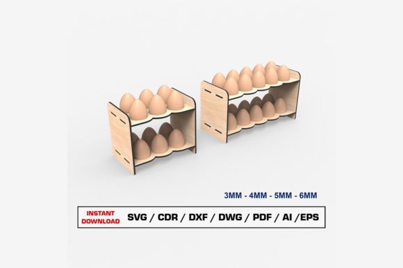 Egg Stand Laser Cut File for Stands and Branding