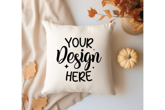Fall Autumn Home Decor Pillow Mockup 6 for Graphics and Pillows Amp