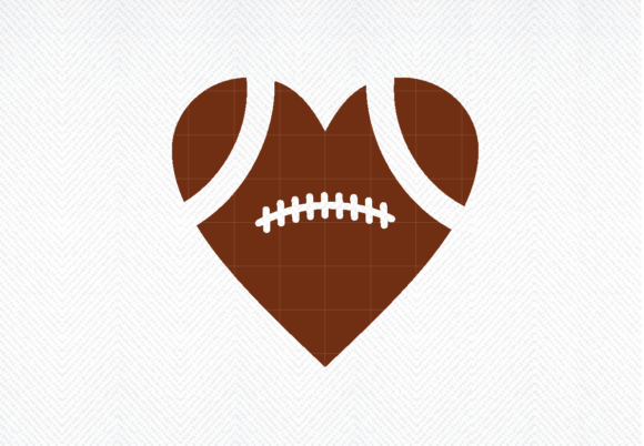 Football Heart SVG Graphics for Crafts & Design