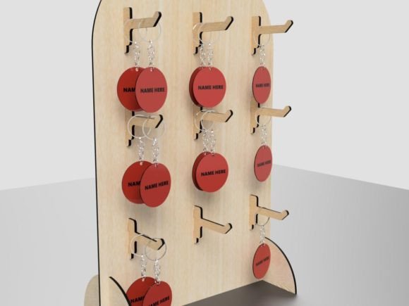 Keychain Display Stand Laser Cut Files for Stands