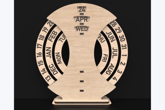 Laser Cut Perpetual Calendar Svg Files for Laser Cutting and Other Home Decor