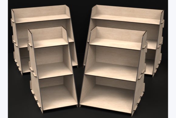 Laser Cut Slot Together Display Stands for Content Creators