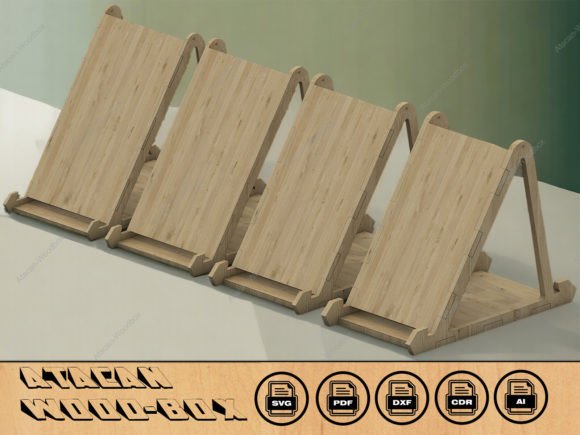Phone Stand SVG File Bundle for Cricut Laser Cutting Stands