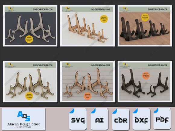 Versatile Easel Display Stand Laser File for Stands