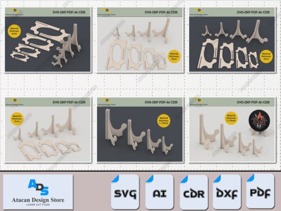 Versatile Easel Stand Laser Cut Files for Stands