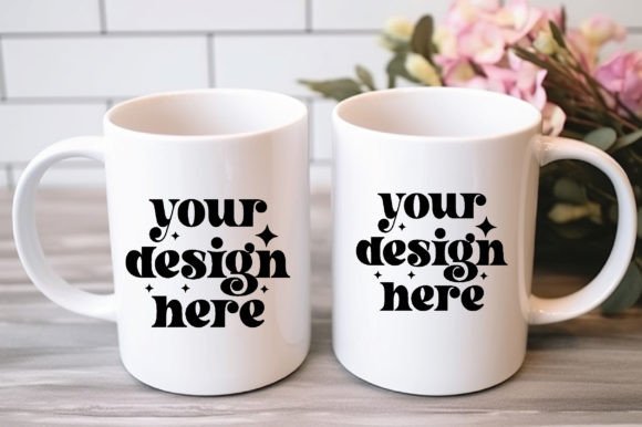 White Coffee Mug Mockup 10 for Graphics and Mugs Amp Projects